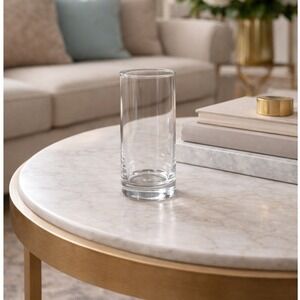 Clear Glass Cylinder Vase 7" Tall Minimalist Modern Home Decor